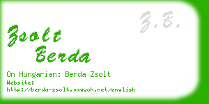 zsolt berda business card